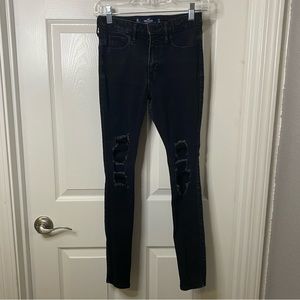 Hollister black high rise supper skinny size 24 Regular